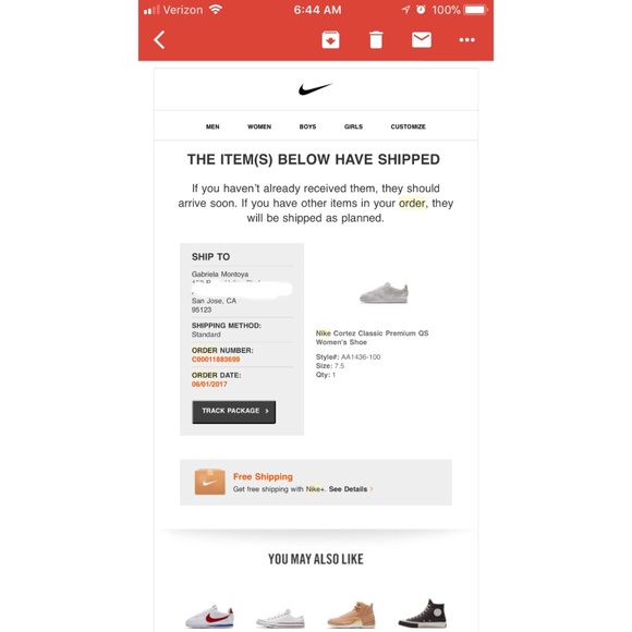 Nike™ Cortez Classic Premiums In All White & Gold - Picture 8 of 8